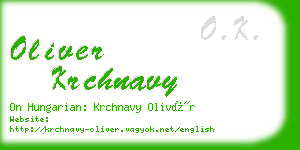 oliver krchnavy business card